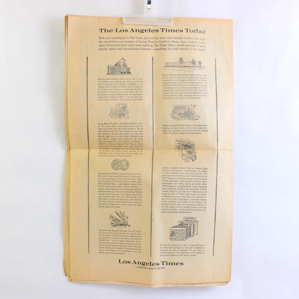 Famous Front Pages of the Los Angeles Times Historical Headlines Second Edition