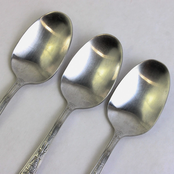 Set of 3 Joseph Abboud Batik 18/10 Stainless Steel Soup Spoons