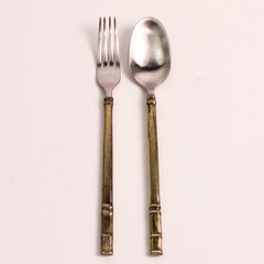 2 Pc Set Joseph Abboud Ventana Stainless Steel Dinner Fork & Soup Spoon