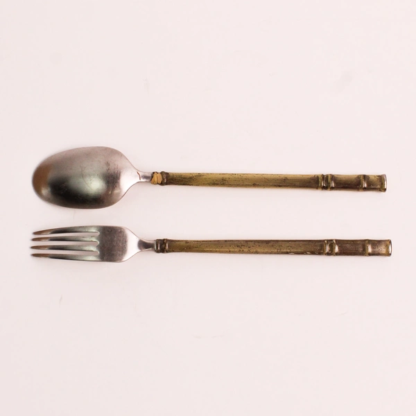 2 Pc Set Joseph Abboud Ventana Stainless Steel Dinner Fork & Soup Spoon