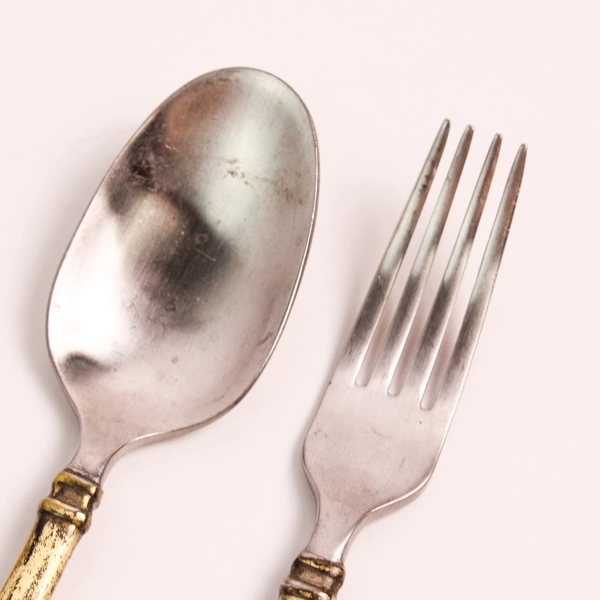 2 Pc Set Joseph Abboud Ventana Stainless Steel Dinner Fork & Soup Spoon