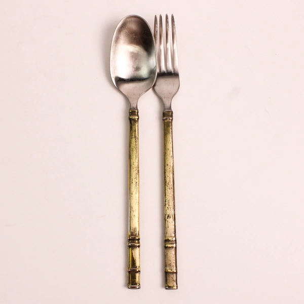 2 Pc Set Joseph Abboud Ventana Stainless Steel Dinner Fork & Soup Spoon