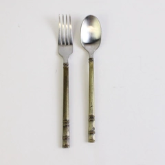 2 Pc Set Joseph Abboud Ventana Stainless Steel Salad Fork & Teaspoon