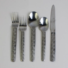 5 Piece Joseph Abboud JAB10 Stainless Steel Table Setting