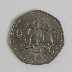 1973 Barbados 1 Dollar Flying Fish One Dollar Coin