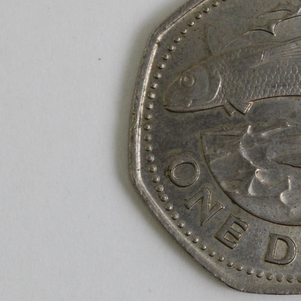 1973 Barbados 1 Dollar Flying Fish One Dollar Coin
