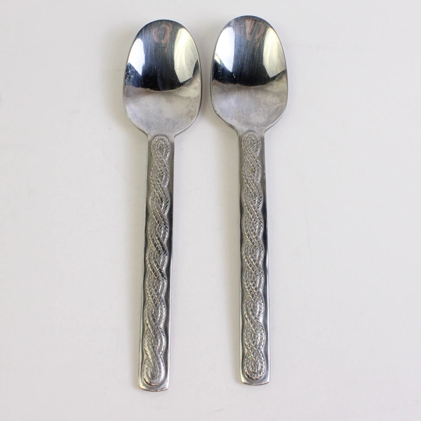 Set of 2 Joseph Abboud JAB10 Stainless Steel Teaspoons