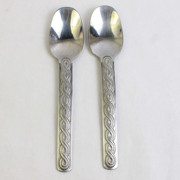 Set of 2 Joseph Abboud JAB10 Stainless Steel Soup Spoons
