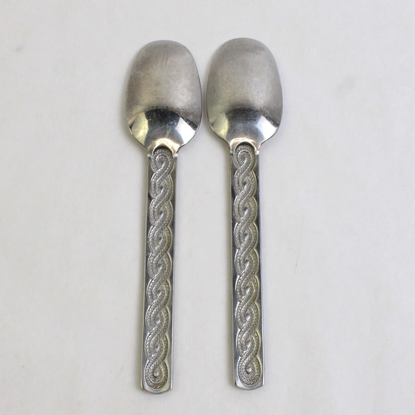Set of 2 Joseph Abboud JAB10 Stainless Steel Soup Spoons