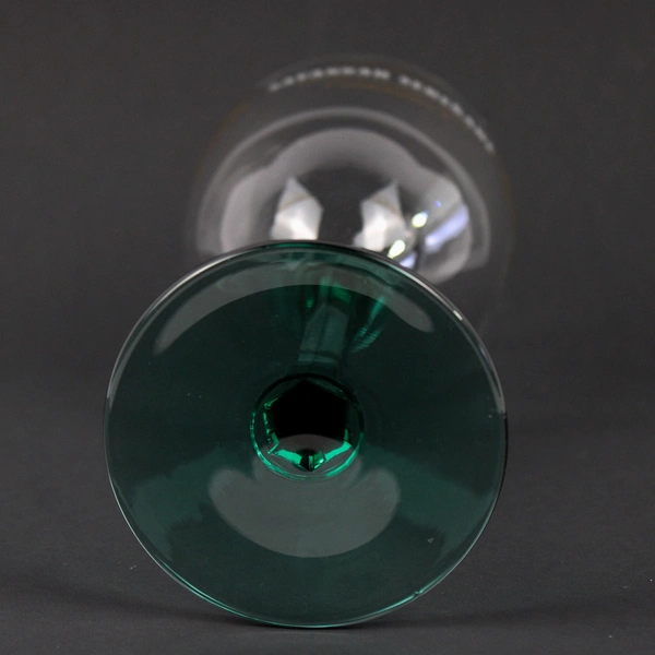 Savannah Serenade Mayor's Charity Event Wine Glass Green Stem Gold Accents