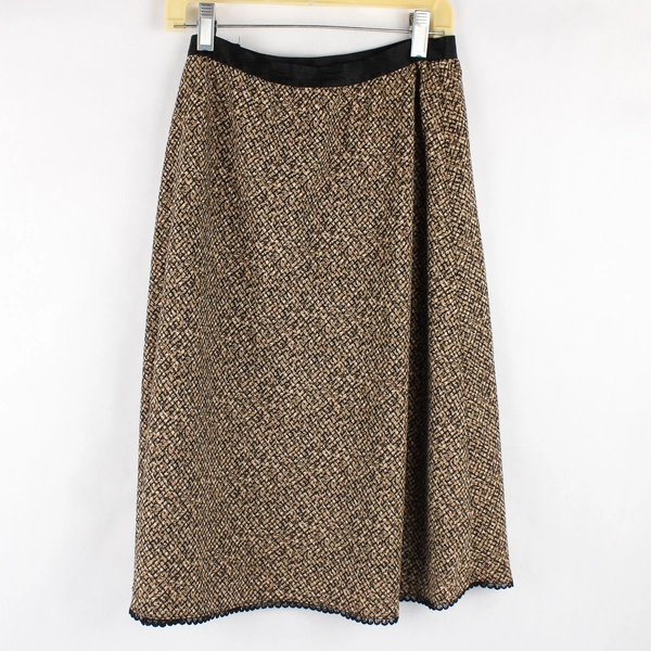 Worthington Petite Women's 12P Pencil Skirt Animal Print With Black Lace