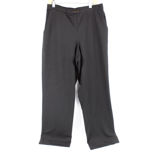 Alfred Dunner Women's 10P Black Pull On Chino Elastic Back Work Pants Petite