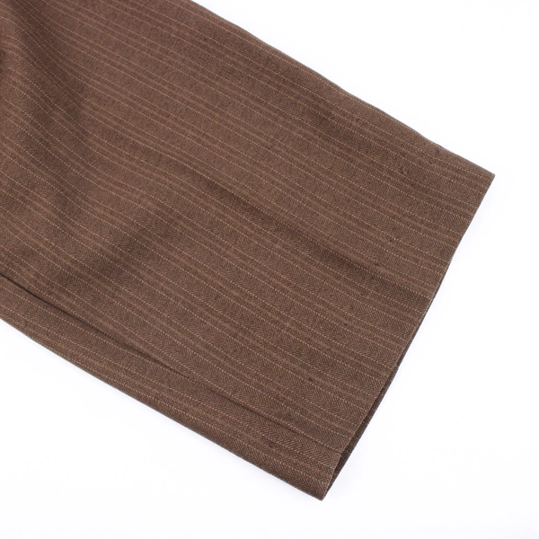 Alfred Dunner Women's Size 12 Brown Striped Chinos Elastic Waist