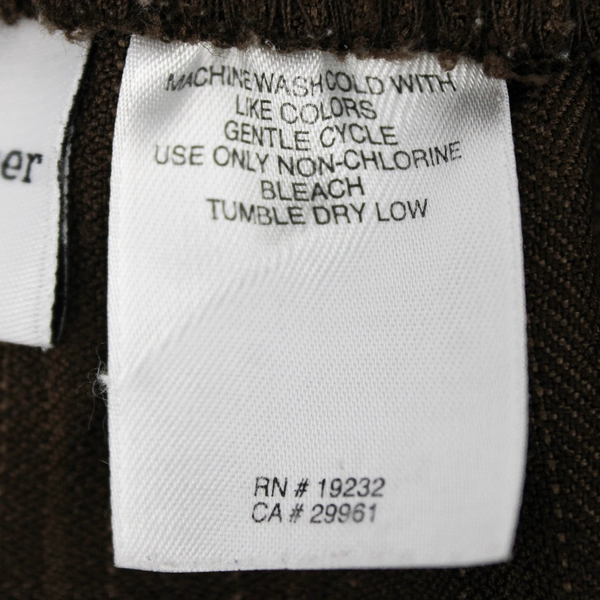 Alfred Dunner Women's Size 12 Brown Striped Chinos Elastic Waist