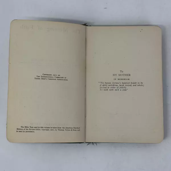 Meaning of Faith Harry Emerson Fosdick 1917 Young Men's Christian Association