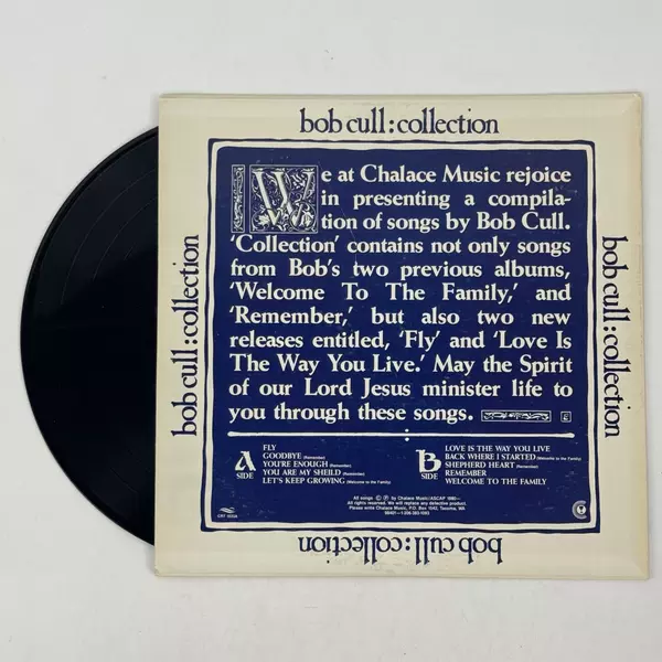 Bob Cull Collection 1980 Vinyl LP Jesus Music Chalace Records