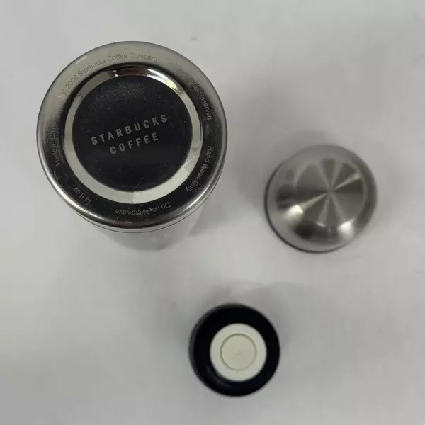 2006 Starbucks Coffee Stainless Steel Slim Cup Insulated Travel Thermos 14 Ounce