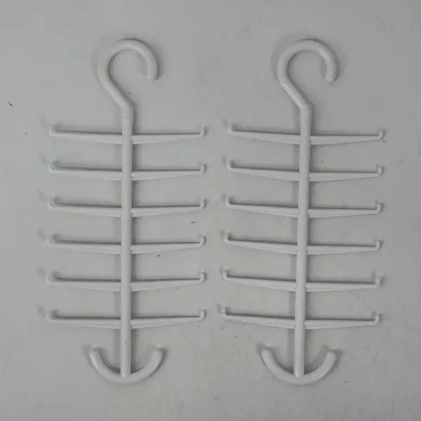 Lot of 2 White Plastic LYNK Tie Hangers 24 Total Tie Hooks