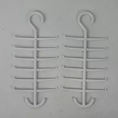 Lot of 2 White Plastic LYNK Tie Hangers 24 Total Tie Hooks