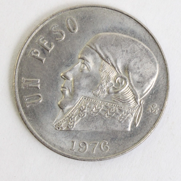 1 Peso Copper-Nickel Coin Jose Marie Teclo Morelos Perez Y Pavon 1976 
