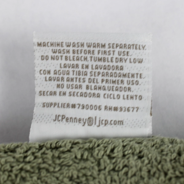 Lot Of 4 Chris Madden Classic Sage Green Cotton 2 Hand Towels & 2 Washcloths