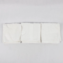 Lot Of 3 Grandeur Hospitality Solid White Colored 100% Cotton Washcloths
