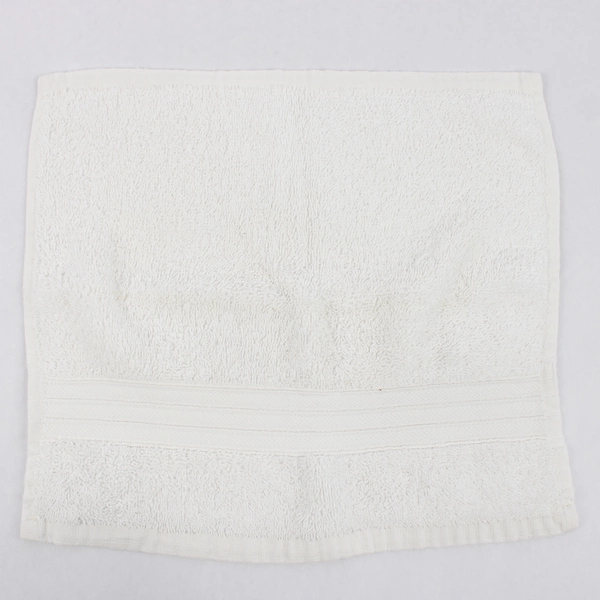 Lot Of 2 Matching Baltic Linen Company Solid White Color Washcloth 100% Cotton