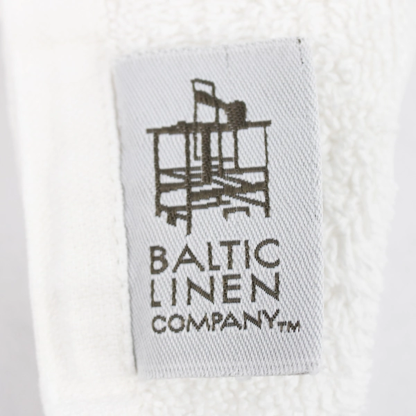 Lot Of 2 Matching Baltic Linen Company Solid White Color Washcloth 100% Cotton