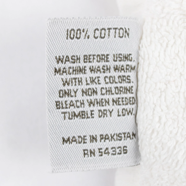 Lot Of 2 Matching Baltic Linen Company Solid White Color Washcloth 100% Cotton