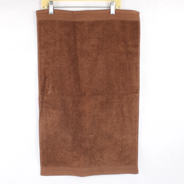 Lot Of 2 Home Trends Solid Brown Color Hand Towel & Washcloth 100% Cotton