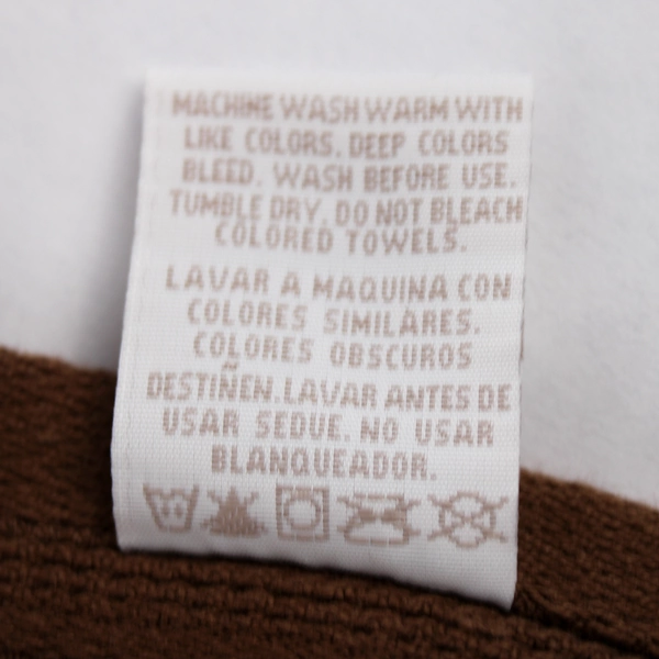 Lot Of 2 Home Trends Solid Brown Color Hand Towel & Washcloth 100% Cotton