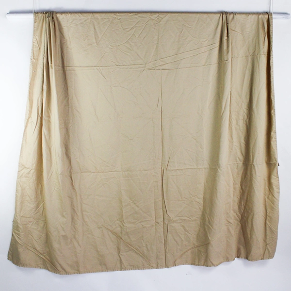 Cindy Crawford Solid Khaki Color Queen Flat Sheet 100% Cotton 85" x 104"