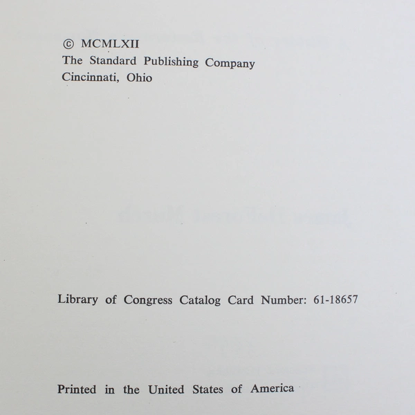 Christians Only! History of the Restoration Movement James D Murch 1962 HC Ex-LB