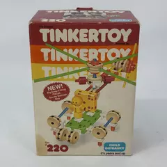 1983 CBS Toys Tinkertoy Building Set #220 with Original Box Missing Pieces