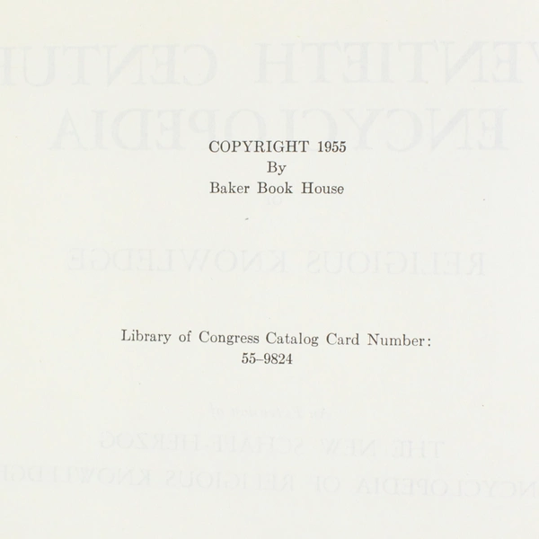 Twentieth Century Encyclopedia of Religious Knowledge 1955 HC Vol 1 A-K Ex-Lib