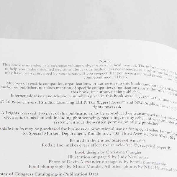 Lot of 3 Biggest Loser Weight Loss Books and Cookbooks Paperback 