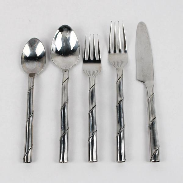 5 Piece Table Setting Stainless Steel Flatware Forks Spoons Butter Knife