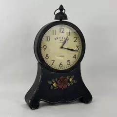 Antiques 1870 Antique Inspired Metal And Wood Battery Operated Hanging Clock