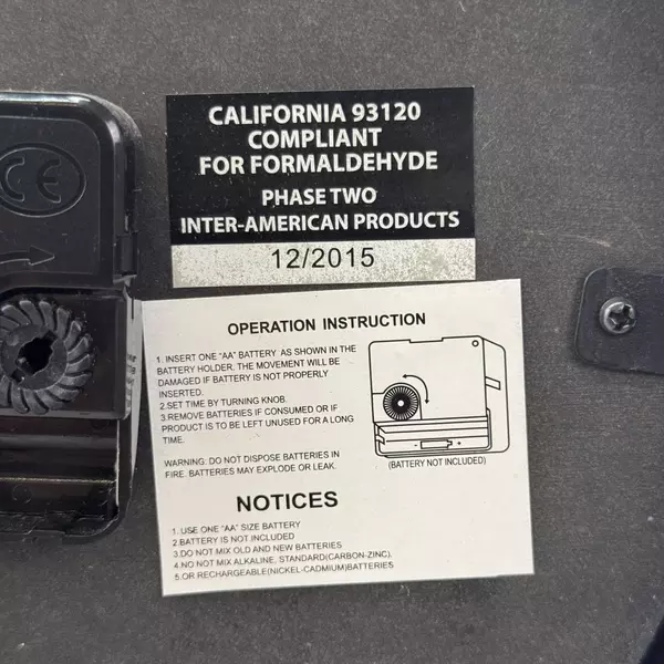 Antiques 1870 Antique Inspired Metal And Wood Battery Operated Hanging Clock