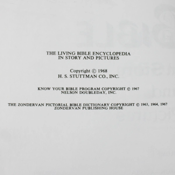 The Living Bible Encyclopedia in Story & Pictures Vol 1 1968 HC Foam Ex-Library