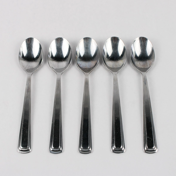 Set of 5 Fiesta Stainless Steel Soup Spoons
