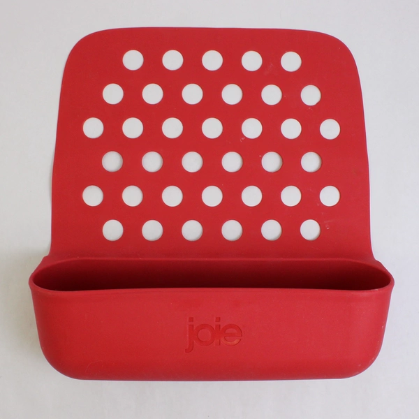 Joie Kitchen Gadget Cutting Board Mat Bin Solid Red Color Silicone