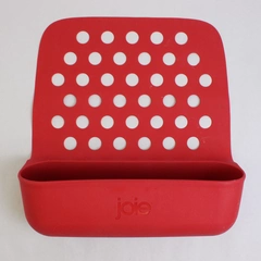 Joie Kitchen Gadget Cutting Board Mat Bin Solid Red Color Silicone