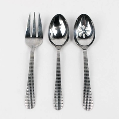 Set of 3 Isaac Mizrahi ISZ4 Stainless Steel Serving Spoons and Fork