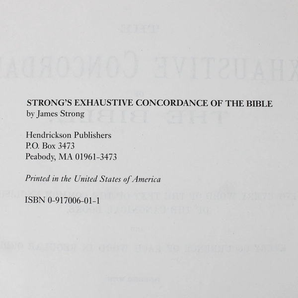 Strong's Exhaustive Concordance of the Bible by James Strong Hardcover