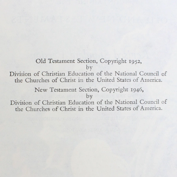 The Holy Bible Revised Standard Version 1952 Faux Leather Soft Cover With Box