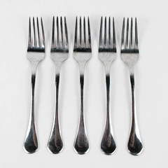 Set of 5 Isaac Mizrahi Stainless Steel Salad Forks