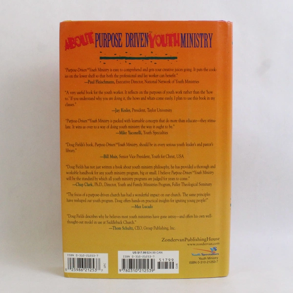 Purpose Driven Youth Ministry by Doug Fields 1998 HC DJ Signed Inscription