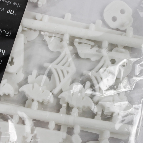 Lot of 2 Nomnu Halloween Letter Board Characters White Spooky Emojis New