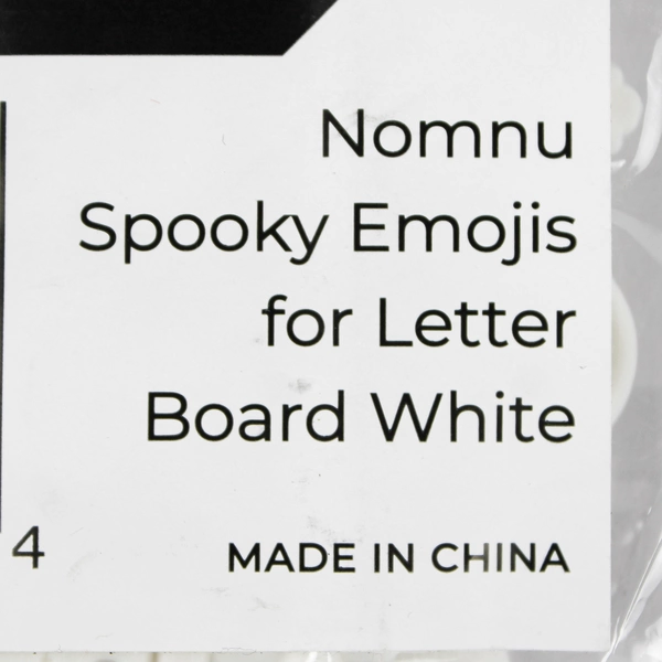Lot of 2 Nomnu Halloween Letter Board Characters White Spooky Emojis New